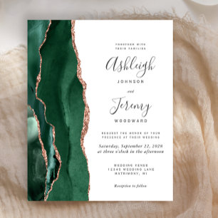 Casamento Dourado do Rosa de Agate Verde Emerald