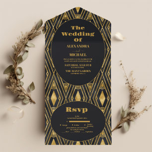 Casamento Dourado e negro de arte