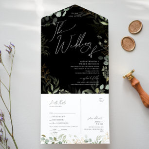 Casamento Dourado E Preto Verde De Selo E Envio