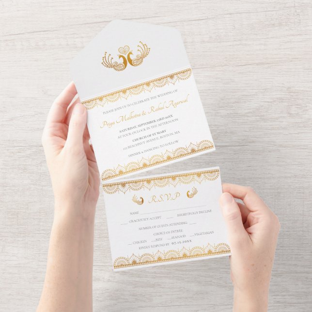 Casamento Dourado Elegante da Índia  (Tearaway)