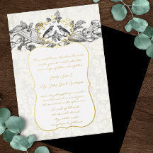 Casamento Dourado Elegante de Floresta Negra e Cin