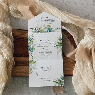 Casamento Dourado Floral Tropical  