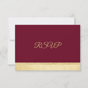 Casamento Dourado personalizado de Borgonha RSVP