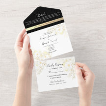 Casamento Dourado Preto e Branco Vintage