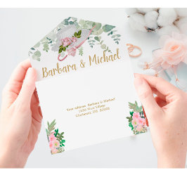 Casamento Dourado Romântico Blush