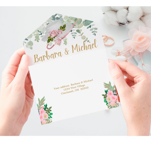Casamento Dourado Romântico Blush (Criador carregado)