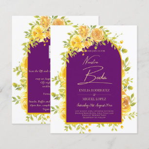 Casamento Dourado Roxo Púrpura da Magenta Amarela