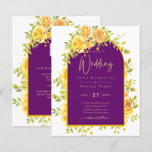 Casamento Dourado Roxo Púrpura da Magenta Amarela