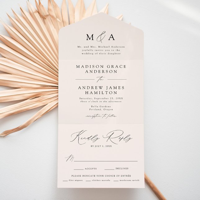 Casamento Elegância Moderna Cream (Criador carregado)