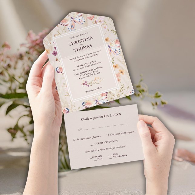 Casamento Elegante Boho Wildflower (Criador carregado)