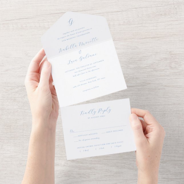 Casamento Elegante Chic de Azul e Branco à Beira-M (Tearaway)