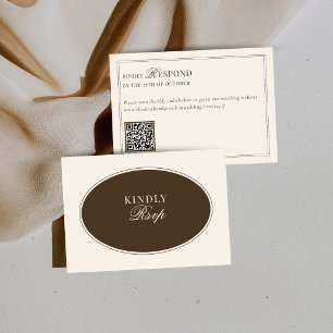 Casamento Elegante Código QR RSVP Dinheiro Antigo 