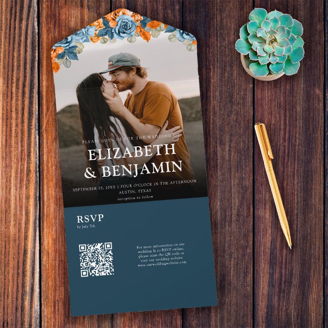 Casamento Elegante com Azul Marinho e Ferrugem com (Criador carregado)