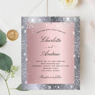 Casamento elegante com brilho cor-de-prata pratead