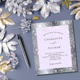 Casamento elegante com violeta de prata do orçame