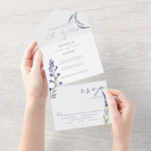 Casamento Elegante De Aquarela Da Blisa De lavanda