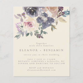 Casamento Elegante De Aquarela Floral Roxo De Orça