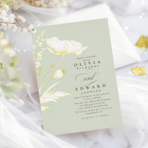Casamento Elegante de Flores Selvagens desenhadas