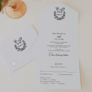 Casamento Elegante De Manuscritos Botânicos Minima