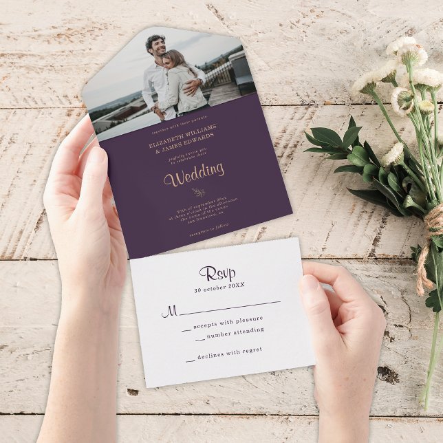 Casamento Elegante de Moody Boho Roxo Escuro (Criador carregado)
