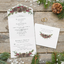 Casamento Elegante De Pinheiro De Berries De inver