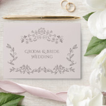 Casamento Elegante design de rosa claro floral de