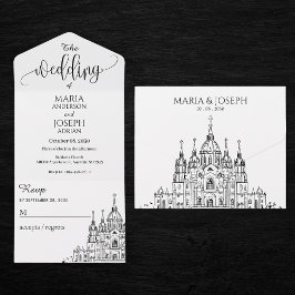 Casamento elegante e minimalista da Catedral
