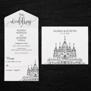 Casamento elegante e minimalista da Catedral