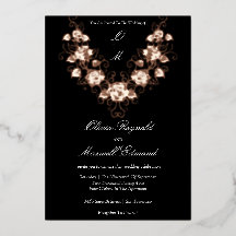 Casamento Elegante em Preto e Dourado Rosa