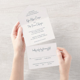 Casamento Elegante Escrito à Mão em Cinza Moderno
