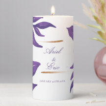 Casamento Elegante Eucalyptus Floral Roxo e Dourad