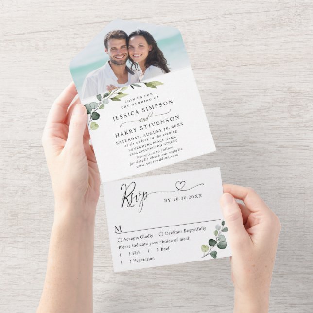 Casamento Elegante Eucalyptus Greenery (Tearaway)