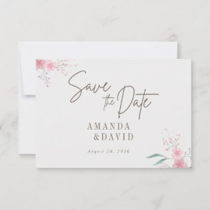 Casamento Elegante Flor Simples Salve A Data