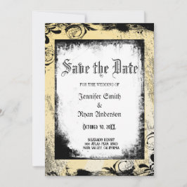Casamento elegante gótico salvar a data Convite