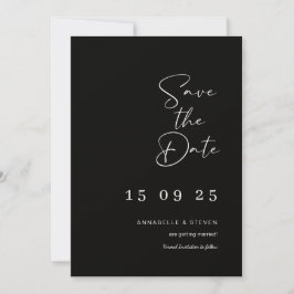 Casamento elegante guardar cartão de data