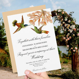 Casamento elegante Hummingbird Lily Watercolor