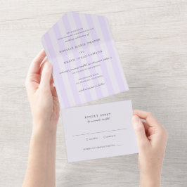 Casamento Elegante Listras Roxas Modernas