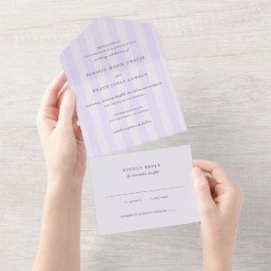 Casamento Elegante Listras Roxas Modernas