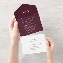 Casamento Elegante Minimalista Burgundy