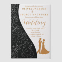 Casamento Elegante Minimalista Negro e Branco