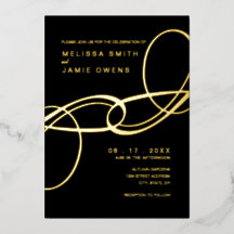 Casamento Elegante Minimalista Negro e Dourado