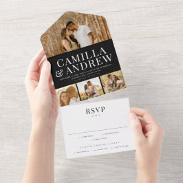 Casamento Elegante Moderno com 4 Fotos
