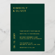 Casamento Elegante Moderno Emerald Green