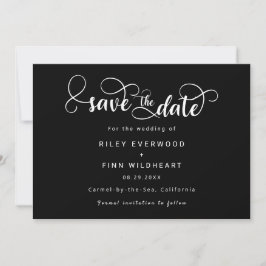 Casamento Elegante moderno salvar o convite de dat