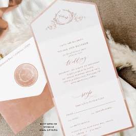 Casamento Elegante Monograma e Terracotta Watercol