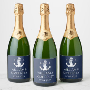 Casamento Elegante Náutico Azul-Marinho Anchor