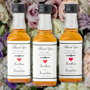 Casamento Elegante Obrigado Mini Garrafa Liquidez