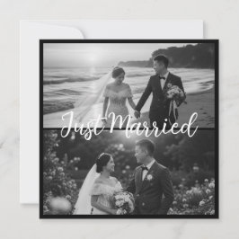 Casamento Elegante Preto e Branco Recém-Casados