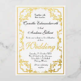 Casamento Elegante Regência Borda Ornamentada Dour