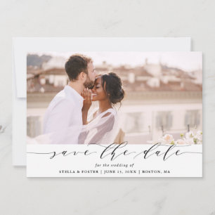 Casamento Elegante Salve o Cartão com fotos de Dat